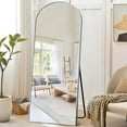 thumbnail image 2 of KDMLR Arched Full Length Floor Mirror 64"x21.1" Full Body Standing Mirror,Black, 2 of 7
