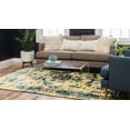 thumbnail image 4 of Unique Loom 3137839 5 x 8 ft. Salle Garnier Sofia Rectangular Rug, Navy Blue, 4 of 5