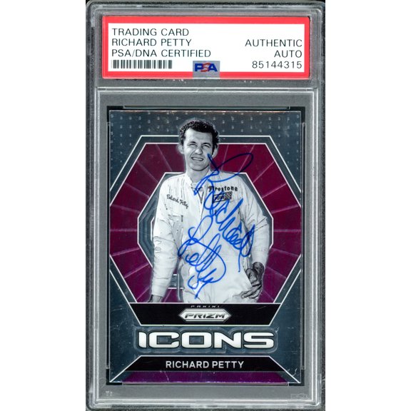 Richard Petty Autographed 2022 Panini Prizm Card #81 PSA/DNA #85144315