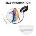 thumbnail image 5 of Whale 2pcs PU Leather Round Bag Tags Suitcase Handbag Tags with Privacy Cover and Name ID Tag for Travel Luggage, Handbags, Backpacks, School Bags, 5 of 6
