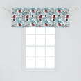 thumbnail image 2 of Ambesonne Ladybugs Window Valance, Romantic Roses Flowers, 54" X 18", Pale Blue Red Black, 2 of 3