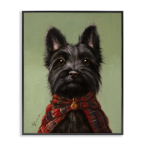 Stupell Industries Eclectic The Scot Scottish Terrier Black Framed Giclee Art, 11 x 14, by Lucia Heffernan
