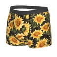 thumbnail image 5 of Goofa Vintage Black Plaid Sunflower Printed Men's Boxer Briefs Underwear, Moisture-Wicking Underwear, Trunk,Soft and Breathable Cotton Underwear-Large, 5 of 9