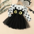 thumbnail image 2 of mgoYE Little Toddler Girls Halloween Cat Dress Outfits - Toddler Girl Pumpkin Dresses for Kids 2-7T|White 2-3 Years, 2 of 7