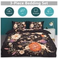 thumbnail image 5 of 3 Pcs Soft Bedding Set, Includes 1 Duvet Cover with Zipper And 2 Pillow,Shams Flower Entwined Snake Queen(90"×90"), 5 of 8