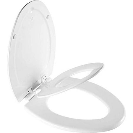 MAYFAIR 188SLOW 000 NextStep2 Toilet Seat with Built-In Potty Training Seat, Slow-Close, Removable that will Never Loosen, ELONGATED, White