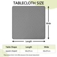 thumbnail image 2 of Black White Small Checkered Pattern Square Fitted Tablecloth with Elastic Edge,Square Table Cover,Washable Elastic Table Cover for Home Kitchen Party Decor 36"x36", 2 of 6