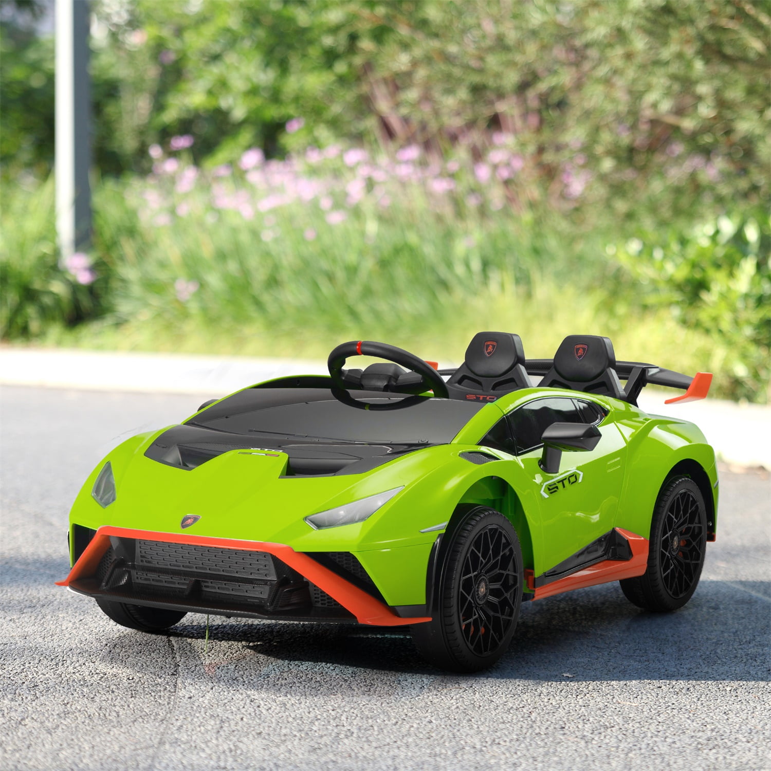 CIPACHO 12V Ride On Car for Kids Licensed Lamborghini Electric Vehicles with Control, 2 Speeds, Sound System, LED Headlights and Hydraulic Doors, Green CIPACHO 12V Ride On Car for Kids Licensed Lamborghini Electric Vehicles with Control, 2 Speeds, Sound System, LED Headlights and Hydraulic Doors, Green
