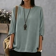 thumbnail image 7 of Sexlip Women's Top Comfortable Wear Everyday Versatile Wear Easy Care Fabric Fashion Forward Modern Style Classic Design Green XL, 7 of 7