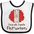 thumbnail image 3 of Inktastic I'm So Cute, I Must Be Peruvian Flag Sunflower Boys or Girls Baby Bib, 3 of 4