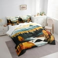 thumbnail image 3 of Manfei Rustic Lake House Bedding Comforter Set, Nature Theme Full Bedding Set, Natural Scenary Mountain Tree Fitted Sheet Flat Sheet, Breathable Home Decor Reversible 7 Pieces, 3 of 8