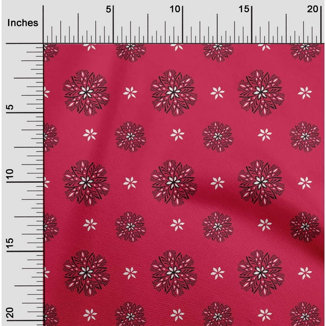 oneOone Tissu Popeline de Coton Imprimé Floral par Yard 42 Pouces de Large
