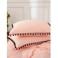 thumbnail image 2 of Pavish Export Cotton Pom Pom Duvet Cover In Pink And Black Pom Pom Bedding Duvet Cover Big Pom-Pom Tassel 100% Cotton Duvet Cover Twin, 2 of 5
