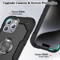 thumbnail image 5 of SUPNICE iPhone 15 Pro Max Case with Built-in Ring Stand, Military Drop Protection, Absorbing Bumper Shockproof Case with 360°Rotatable Ring Kickstand for iPhone 15 Pro Max 6.7 inch, Black, 5 of 7