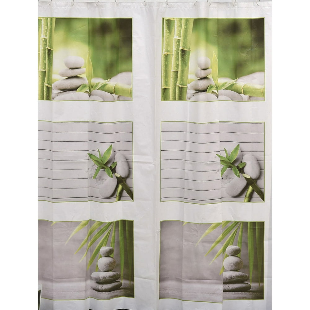 Zen and Co Bath Printed Peva Liner Shower Curtain Multicolored