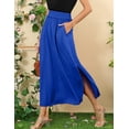 thumbnail image 3 of Doublju Women's Banded Smocking Waist Maxi Skirt With Pocket, 3 of 4