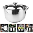 thumbnail image 2 of Eease Stainless Steel Soup Pot with Lid Multipurpose Soup Pot Heat Resistant Stewing Pot, 2 of 7