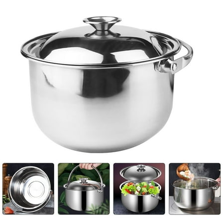BESTYASH Stainless Steel Stockpot with Lid and Handle, , Home Kitchen Cookware