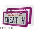 thumbnail image 1 of Creathome 2 Pcs Cadres de Plaque d'Immatriculation en Acier Inoxydable Couleur Rose, 1 of 7