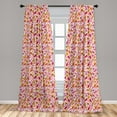 thumbnail image 5 of Ambesonne Nature Curtains, Colorful Rustic Foliage Art, Pair of 28"x63", Multicolor, 5 of 5