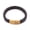 Brown, variant on Leather Cord Bracelet Stainless Steel Magnetic Black Red Brown 7.8" Z47-Red