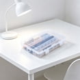 thumbnail image 7 of Hyknon Clear Pencil Cases, Large Pencil Boxes with Snap-Tight Lids, Hard Pen Pencil Organizer, Plastic Beads Organizing Container, Stackable Storage Box for Office College Classroom, 7.9"×5.5"×1.5", 7 of 7