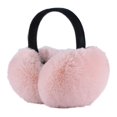 thumbnail image 1 of Orejeras mullidas para clima frío para mujer, diadema cálida para invierno, lindos calentadores de orejas holgados, color negro, 1 of 5