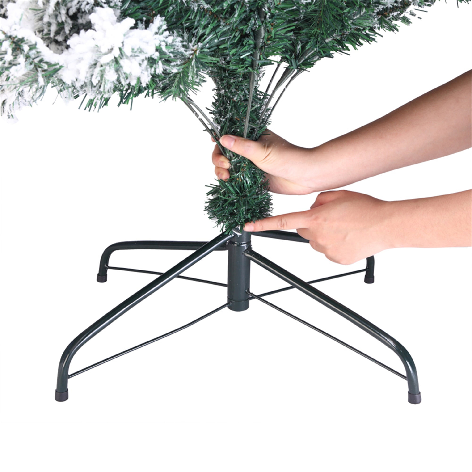 Kepooman 6FT PVC Flocking Christmas Tree, 750 Branches Xmas Tree with Stand, Artificial Christmas Tree for Party Decor, Green Kepooman 6FT PVC Flocking Christmas Tree, 750 Branches Xmas Tree with Stand, Artificial Christmas Tree for Party Decor, Green
