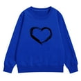 thumbnail image 7 of Mercatoo Girls' Sweatshirts Heart Graphic Oversized Crewneck Long Sleeve Casual Comfy School Aesthetic Outfits Kid Fall Winter Clothes, 7 of 7