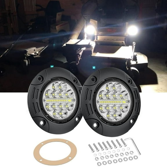 Nilight Flush Mount Pods 2Pcs 5inch 36W Upgraded Spot Flood Combo Beam Round Driving Fog Led Work Backup Light Bumper lights for Offroad 4x4 Truck SUV