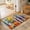 Orange, Yellow, White, variant on 2x3 Ft Entryway Area Rug, Yellow Grey Forest Kitchen Rug Runner Washable Floor Mat, Botanical Modern Art Non Slip Indoor Door Mat Throw Carpet for Bathroom Living Room Bedroom