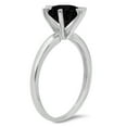 thumbnail image 2 of 2.5 ct Round Cut Natural Onyx Solitaire 14K White Gold Womens Engagement Ring, 2 of 3