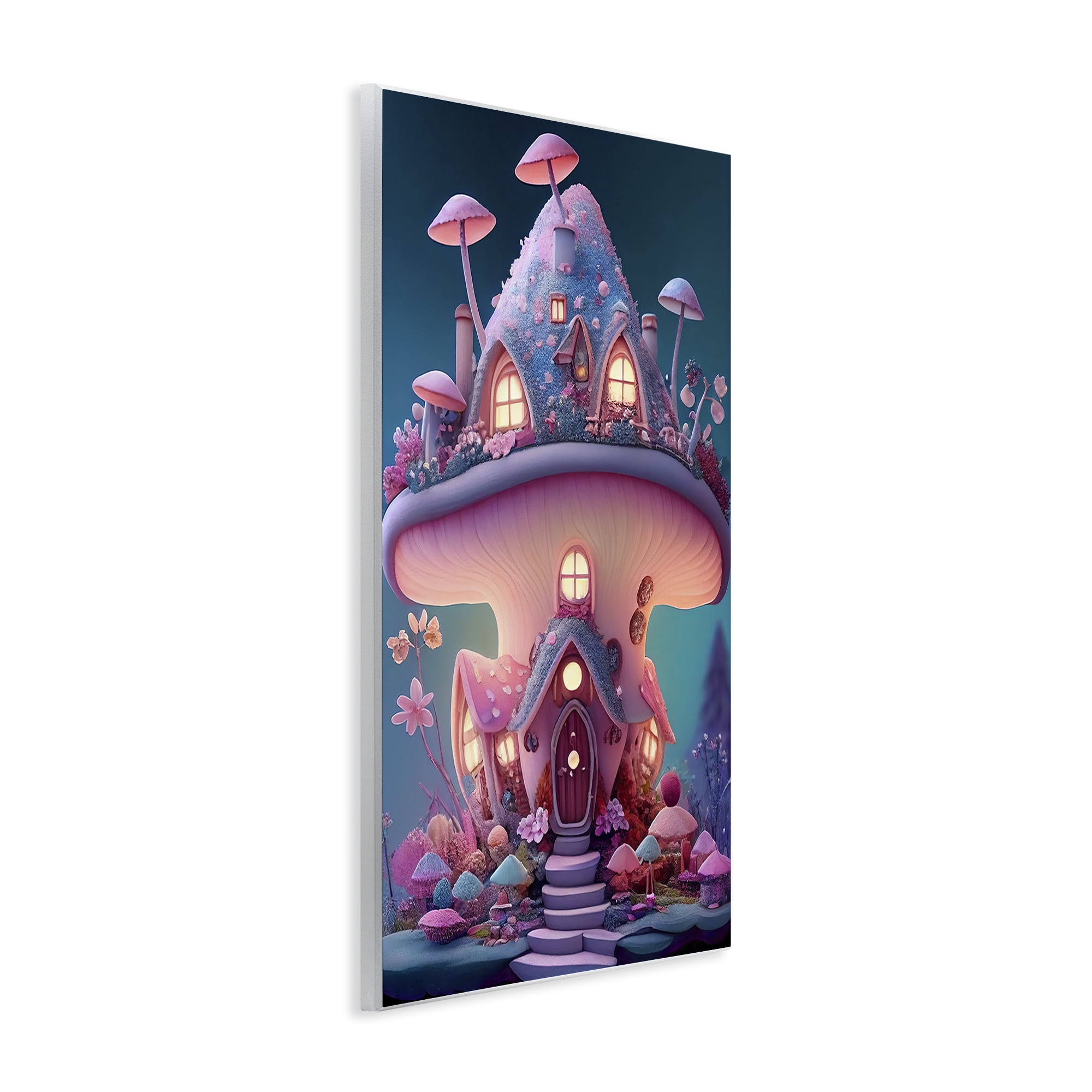 Stupell Industries Mystical Mushroom House Town & City Painting Unframed Art Print Wall Art, 10 x 15