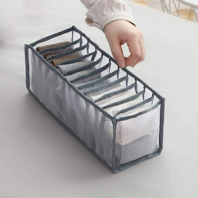 Almacenamiento de rejilla transparente de 11 rejillas-gris Zhivalor Cajas Organizadoras