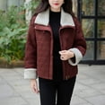 thumbnail image 4 of UPPADA Quilted Puffer Jacket for Womens Oversized Cropped Puffy Quilted Winter Jackets Coat with Pockets Ladies Fall Jackets,Floral Puffer Jacket Red,M, 4 of 7