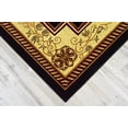 thumbnail image 5 of GLAMOUR 3D Hand Carved Traditional Rug Oriental Floral 7'9''x7'9'' Round Black Beige, 5 of 8