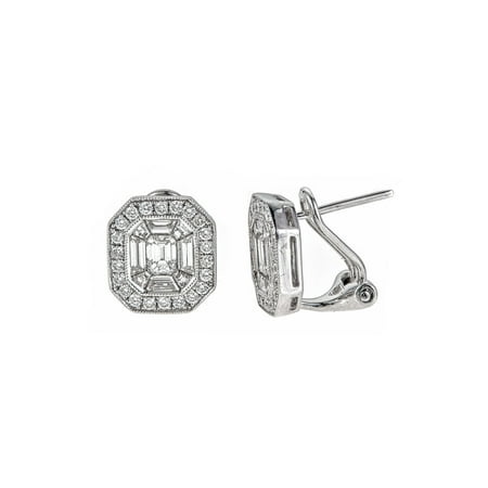 Aod Jewelry 18k White Gold 1 5 8ct Tdw Diamond Stud Clip Earrings Aod Jewelry 18k White Gold 1 5 8ct Tdw Diamond Stud Clip Earrings