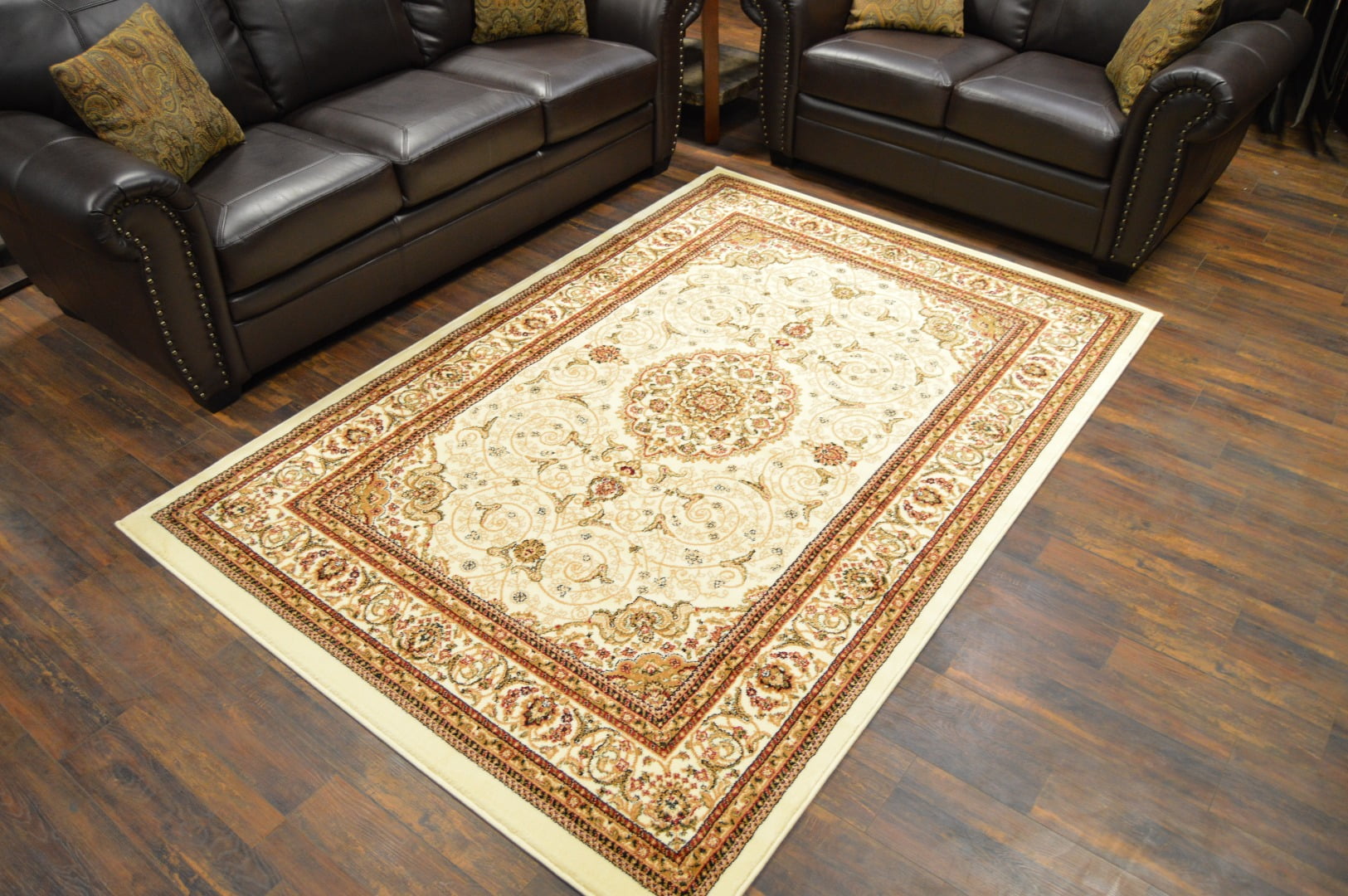 MILANO Traditional Floral 5x8 5x7 Area Rug Persian Oriental 982 Beige