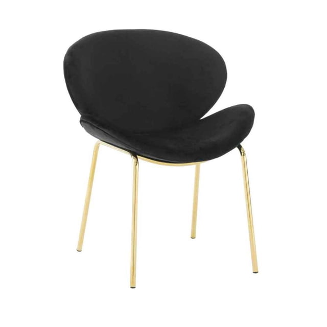 SILLA KÉRAN VELVET NEGRO GOLD