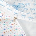 thumbnail image 2 of meiyoeat Cartoon Bow Letter A Twin Duvet Cover for Girls, Princess Ribbon Print Twin Bedding for Bedroom, Blue, Colorful Star Reversible, 2pcs, 1 Duvet Cover and 1 Pillowcase, 2 of 4