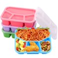 thumbnail image 2 of 4pcs Kids Snack Containers with Lid 4 Compartment Bento Snack Box Reusable Bento Lunch Box Containers Stackable Meal Prep Microwave Dishwasher Safe with Forks Spoons for School Work Trave, 2 of 11