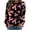 Pink, variant on Holloyiver Womens Fashion Womens Sweatshirt Fashion Women's Casual Long Sleeve Round Neck Printed Ladies Sweatshirt Tops Blouse Fall clothes for Womens S