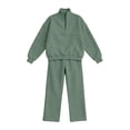 thumbnail image 6 of successthop Sweatsuits for Women with Zipper 2 Piece Long Sleeve Sweatshirt Fleece Sweatpant Solid Tracksuit with Pocket, 6 of 6