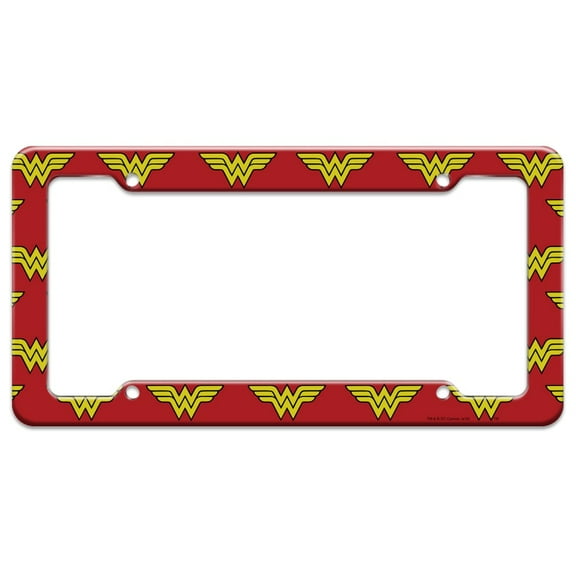 Wonder Woman Classic Logo License Plate Tag Frame