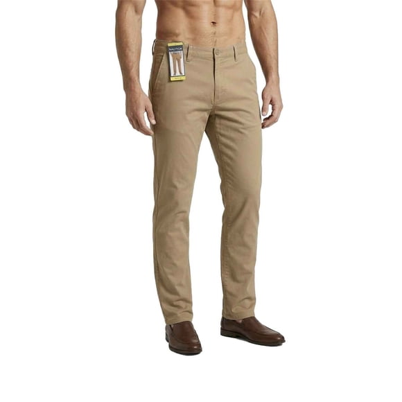 Nautica Men’s Khaki Pants Straight Fit (022) (38x32)