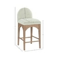 thumbnail image 3 of Meridian Furniture Waldorf Mint Chenille Fabric Stool, 3 of 7