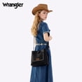 thumbnail image 7 of Wrangler Western Women Crossbody Bucket Purse Large Leather Shoulder Bag with Adjustable Strap, Black, 7 of 7