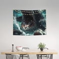 thumbnail image 4 of Bingfone Wave Ocean Animal Shark Tapestry Wall Hanging Decor for Living Room Bedroom Dorm Classroom Office Decor 29x37 Inch, 4 of 8
