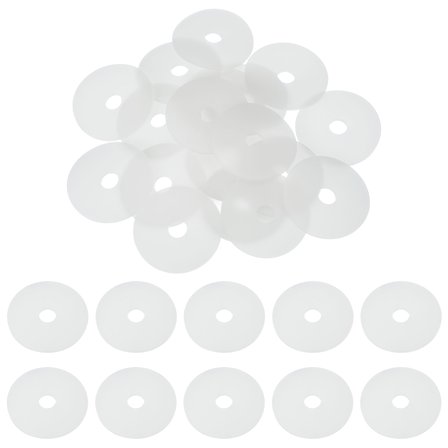 20 Pcs M8 Silicone Flat Washers 8mm ID 40mm OD 2mm Thick Plain Washer Grommets Sealing Spacer Gasket Ring Water Hose Washers, White