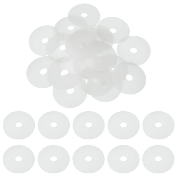 20 Pcs M8 Silicone Flat Washers 8mm ID 40mm OD 2mm Thick Plain Washer Grommets Sealing Spacer Gasket Ring Water Hose Washers, White